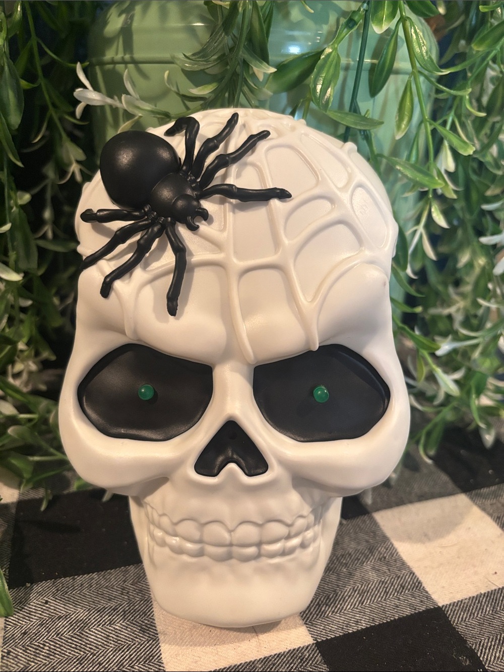 Skelton with Spider Light and Sound Wall Decor